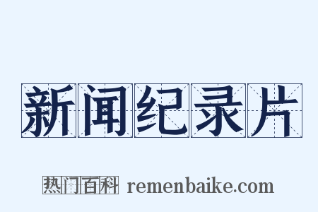 新闻纪录片是什么意思的图片